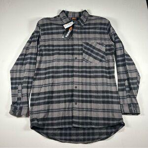 Timberland Pro Shirt Mens (Fits Tall XLT) Plaid Flannel Original Fit 100% Cotton